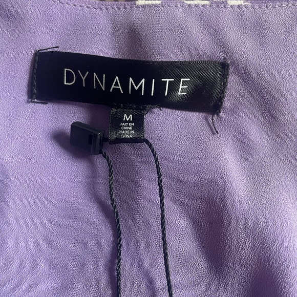 DYNAMITE Side Cut Out Mini Flare Dress - Picture 3 of 3